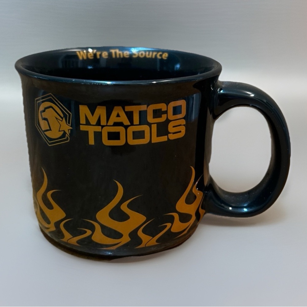 MATCO TOOLS Coffee Mug Cup Black With Flames We’re The Source